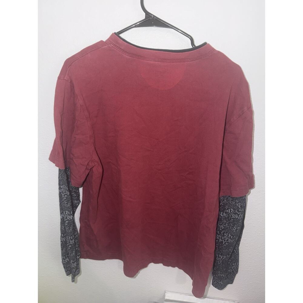 Disneyland Grumpy Shirt Mens Med Long Sleeve Cotton Red Black Vintage Y2K (G20) - Picture 3 of 3
